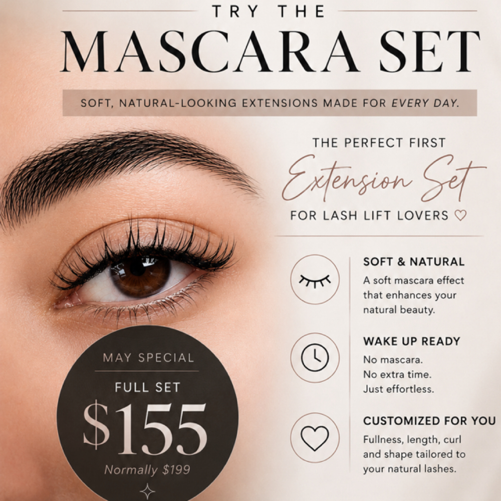 MASCARA SET -May special at OUT LOUD LASHES in Danbury, CT
