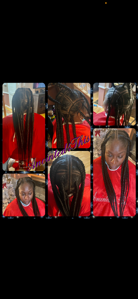 Jumbo Knotless With Cornrows