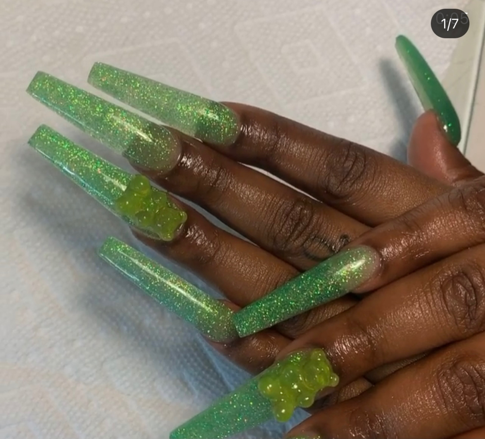 Long Encapsulated Glitter Set
