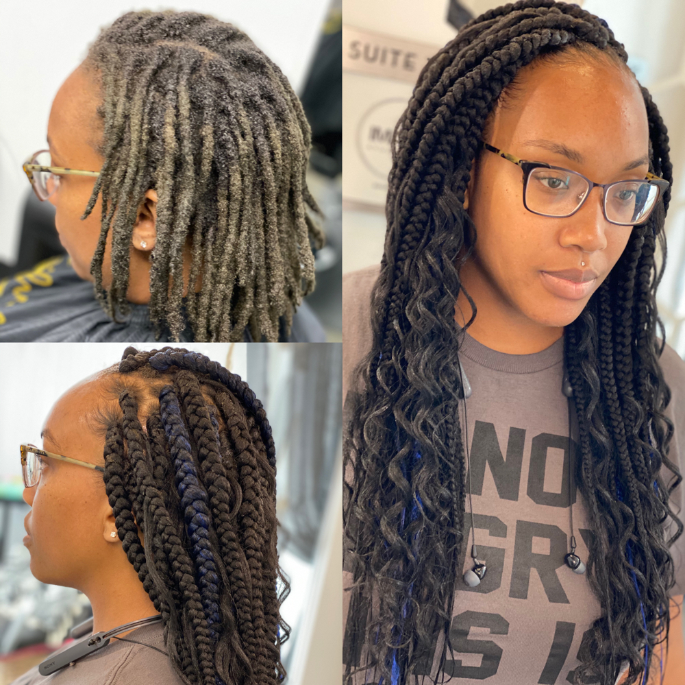 BOHO Box Braids OVER LOCS 😍