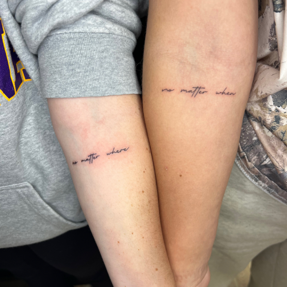 Matching / Bestie Tattoos at INKED BY KT in Lexington, NC