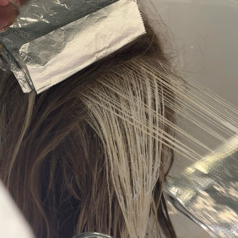 Half foil at Victoria Esparza Hair in Wichita, KS
