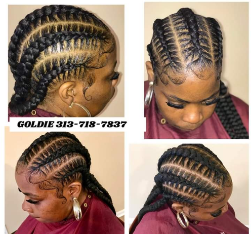 5 Stitch Braids at Salon Avangarde313 in Oak Park, MI