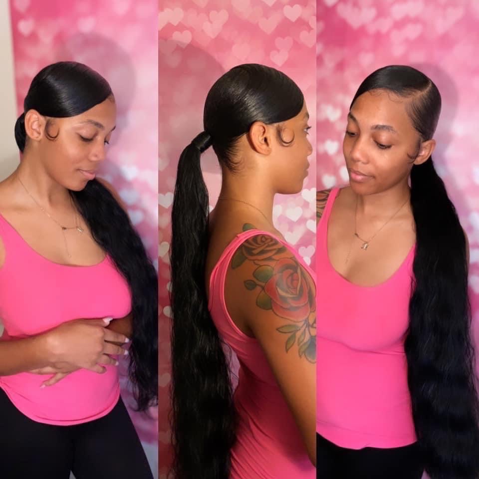 Sleek Ponytail W/Swoop at DEMOSHAY STYLES 💅🏾 in Memphis, TN