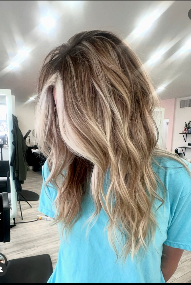 Color With Face Framing Highlights