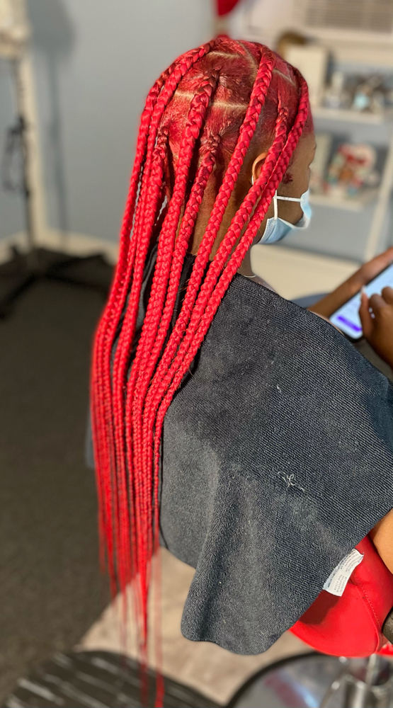 Jumbo Waist length Knotless Braids at Crowned Hair in Augusta, GA