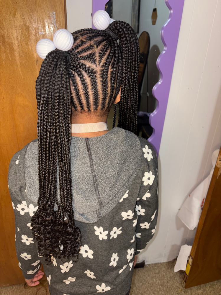 Two Braided Ponytails (4-12yr Olds)