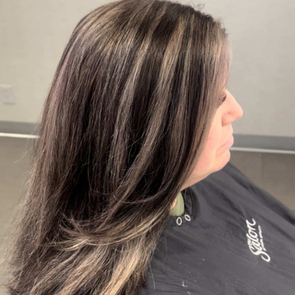 Partial Highlight/Half Head Blonde at OR IllCutYou in Broken Arrow, OK