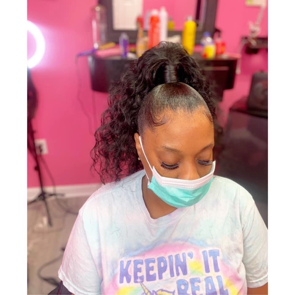 High sleek ponytail at DEMOSHAY STYLES 💅🏾 in Memphis, TN