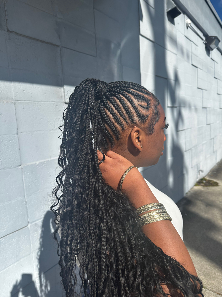 Boho Stitch Braid Ponytail