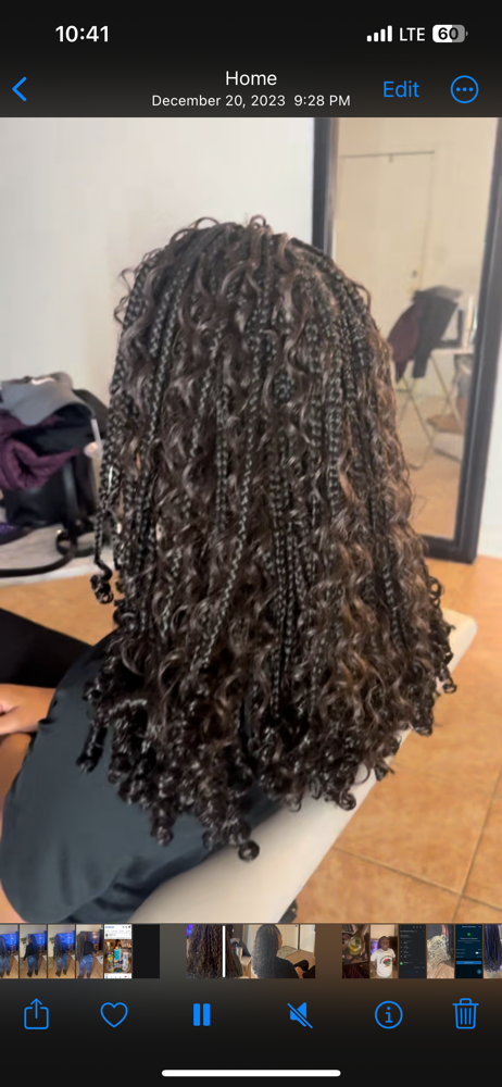 Long Knotless Boho Bob