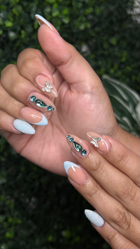 Medium  Acrylic Overlay W/ Designs