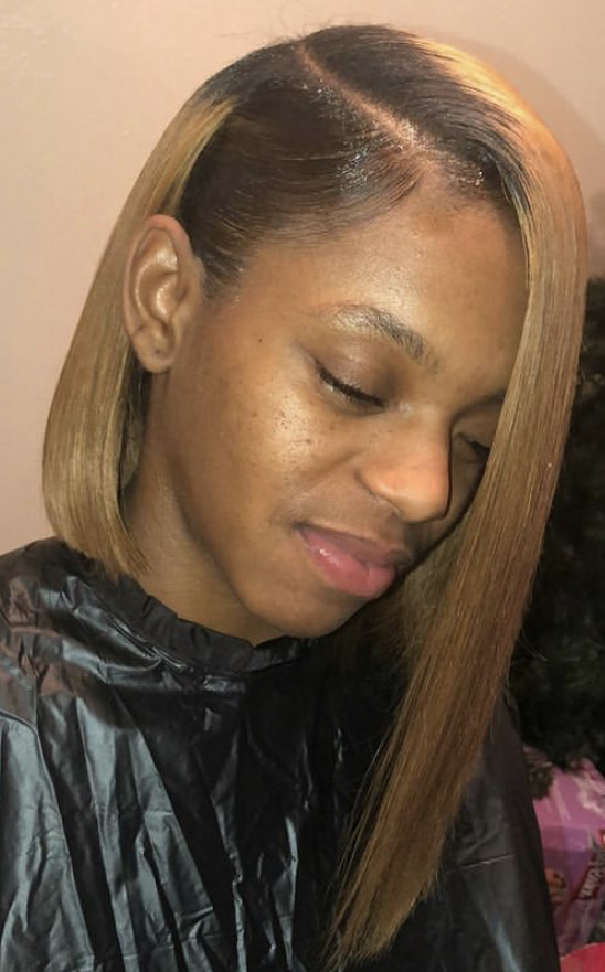 Quick Weave Bob Natural Leave Out at Naturally Meil in Nashville, TN