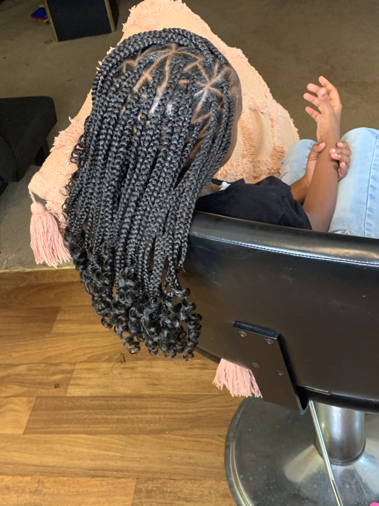 Kid Knotless With Curls 11⬇️