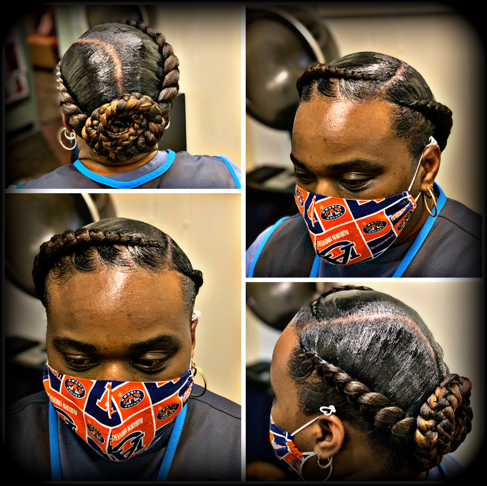 2 Braids W/ Bun