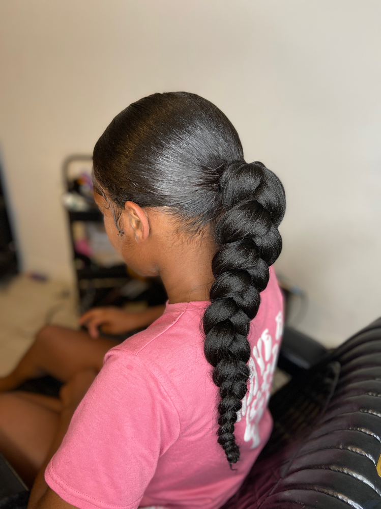 Slicked ponytail