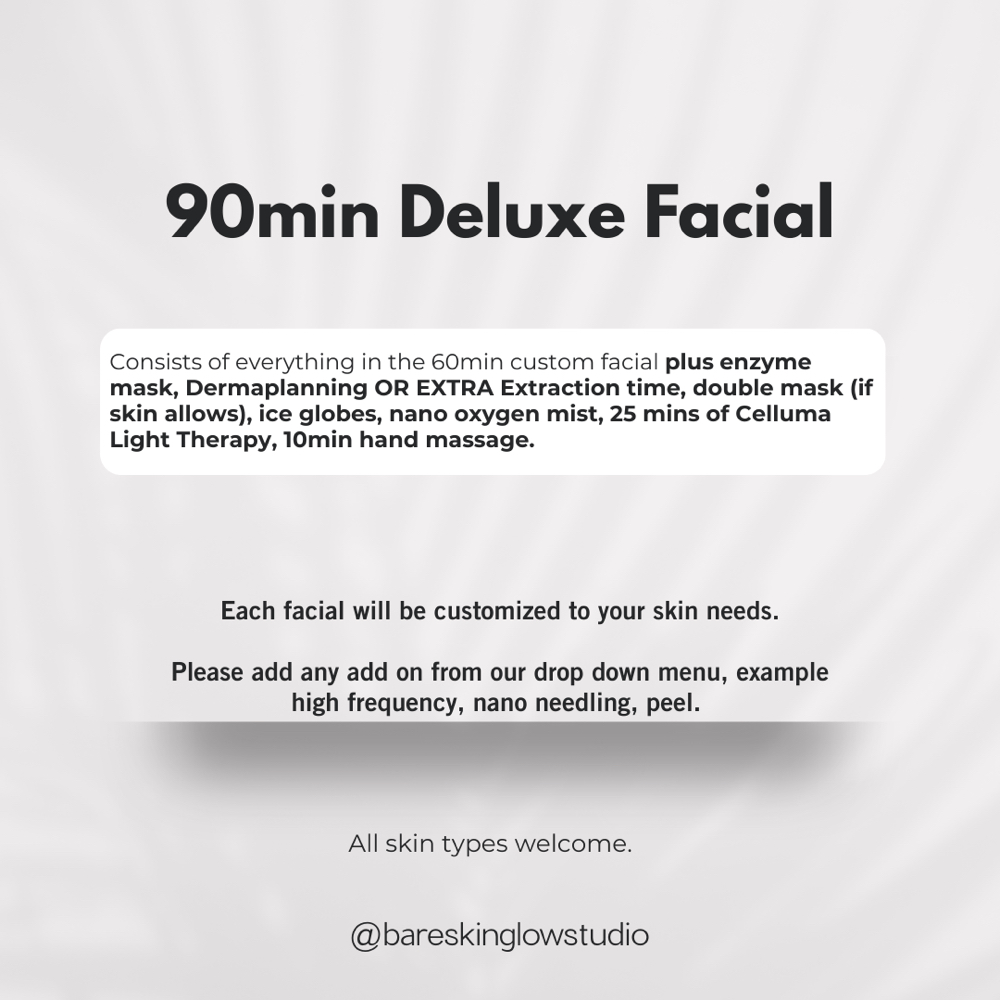 90min Custom Facial at Bare Skin Glow Studio in Vacaville, CA