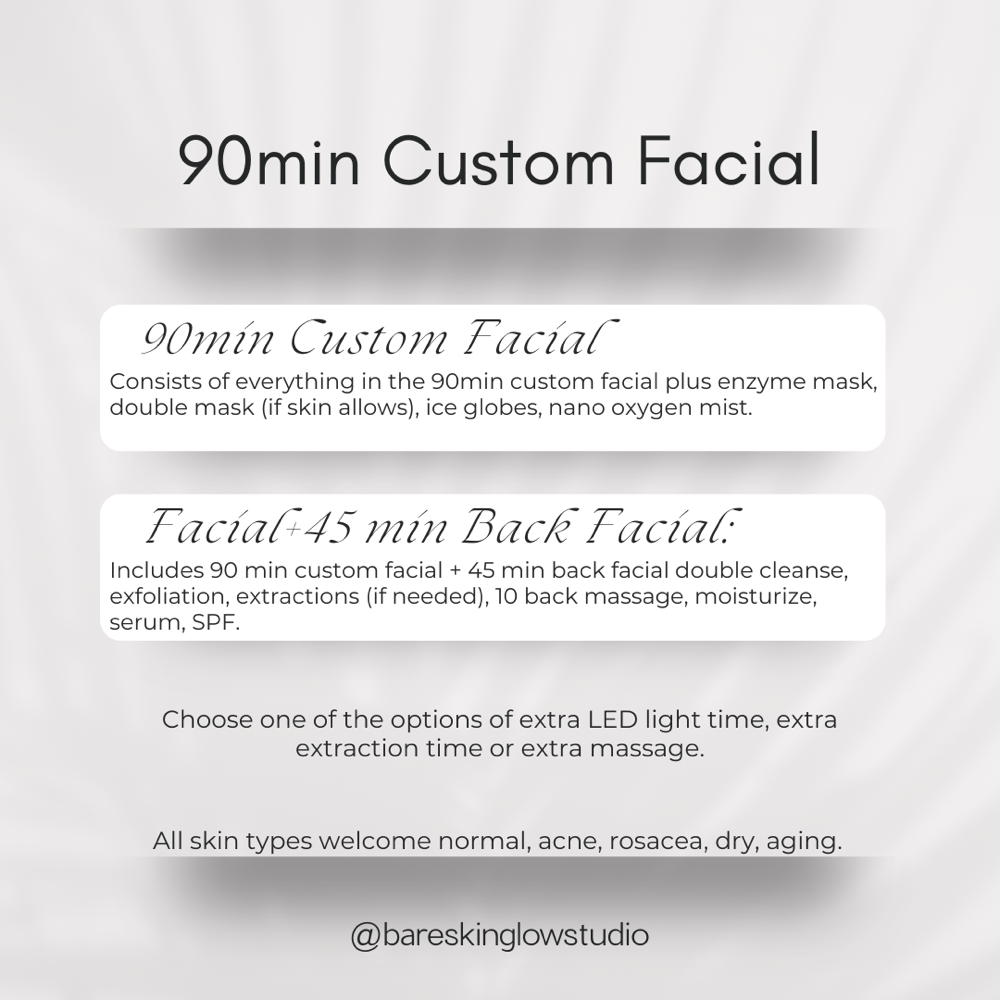 90min Custom Facial