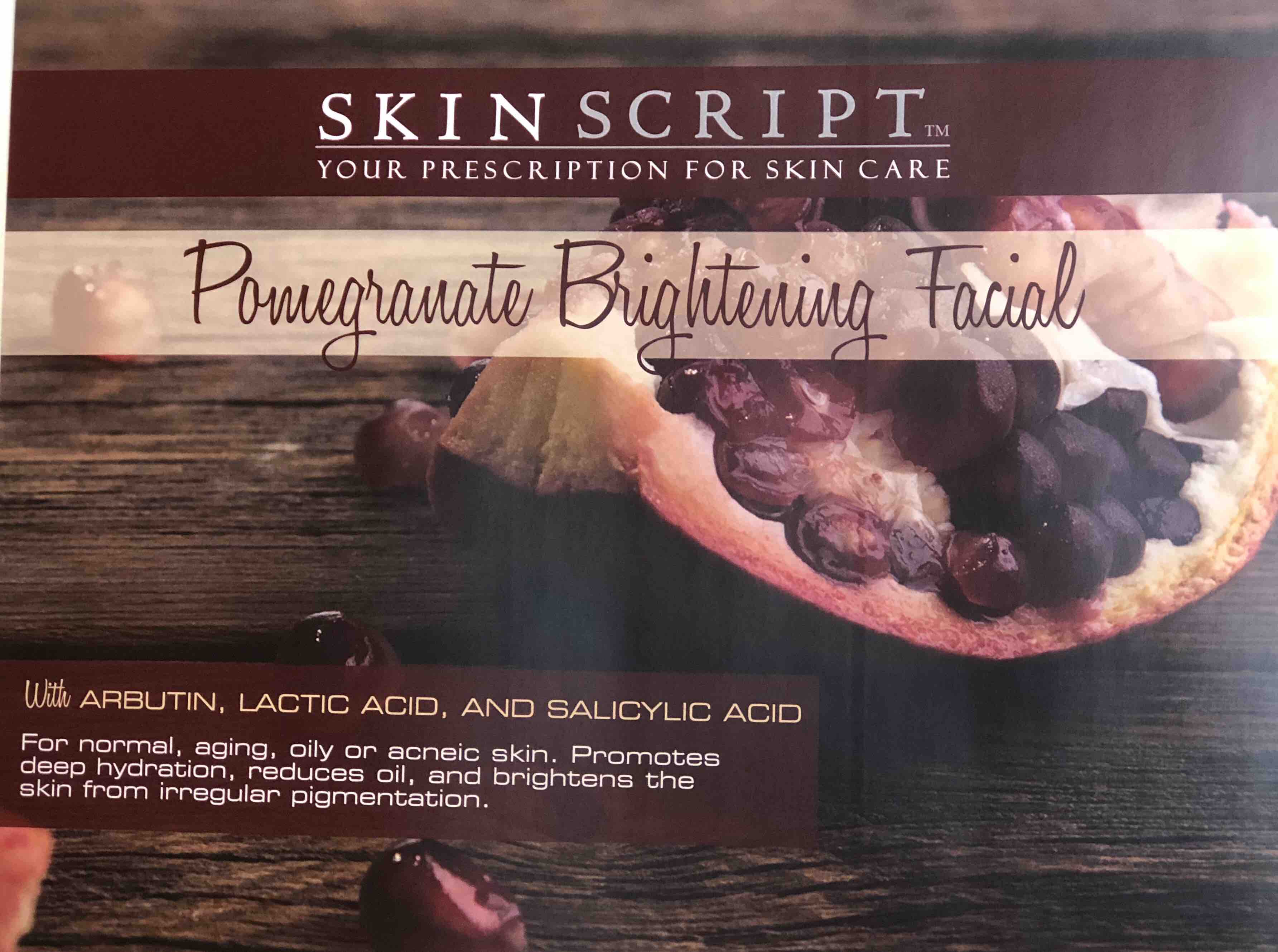 Pomegranate Acne Skin Script Facial