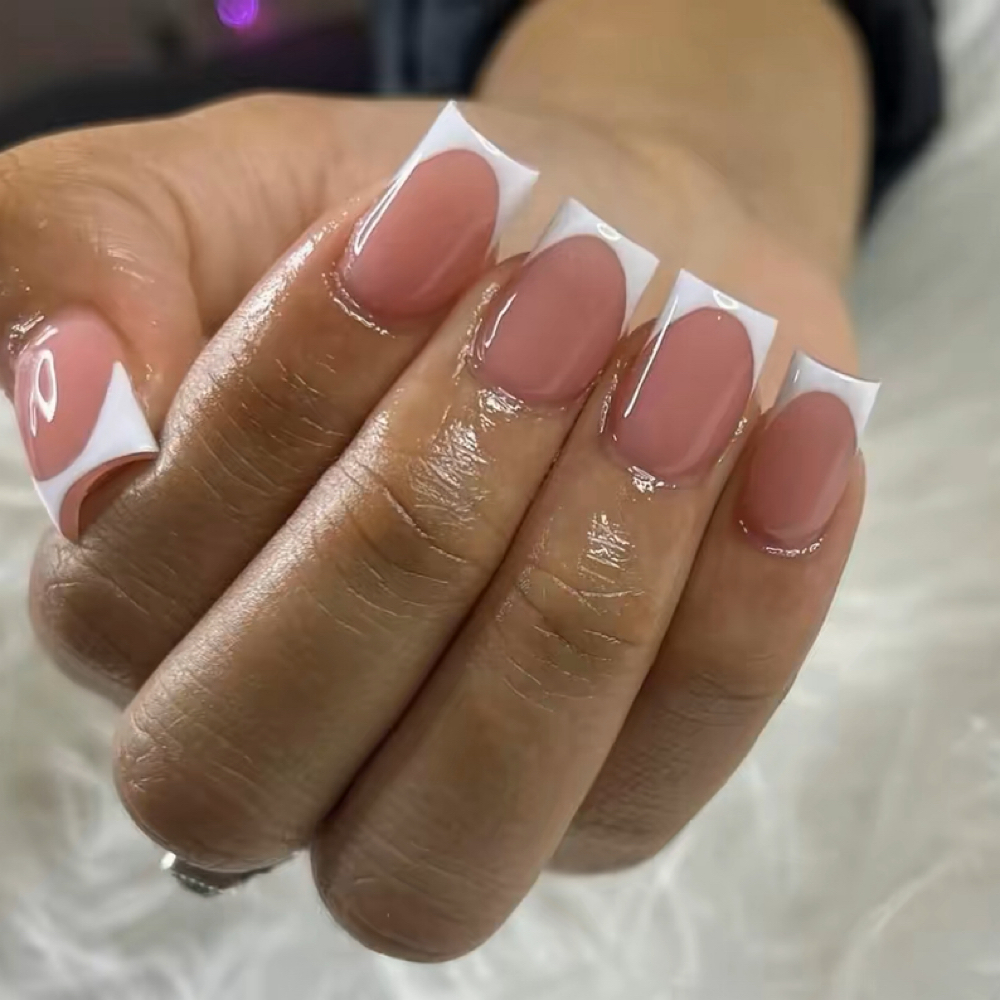 Basic French Full Set Short at Minks N Things Beauty Bar in Temple Hills, MD