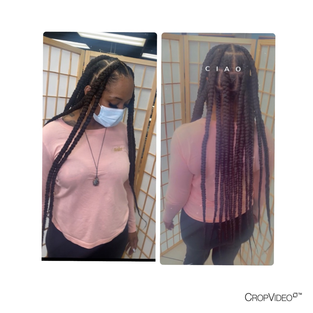 Large Knotless Braids