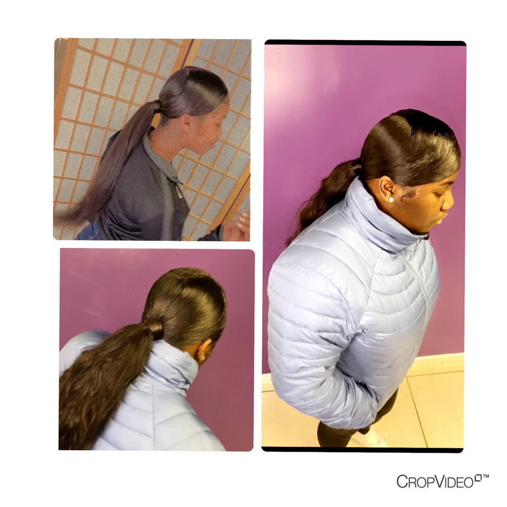 Swoop/Middle Ponytail W/Wash&blow