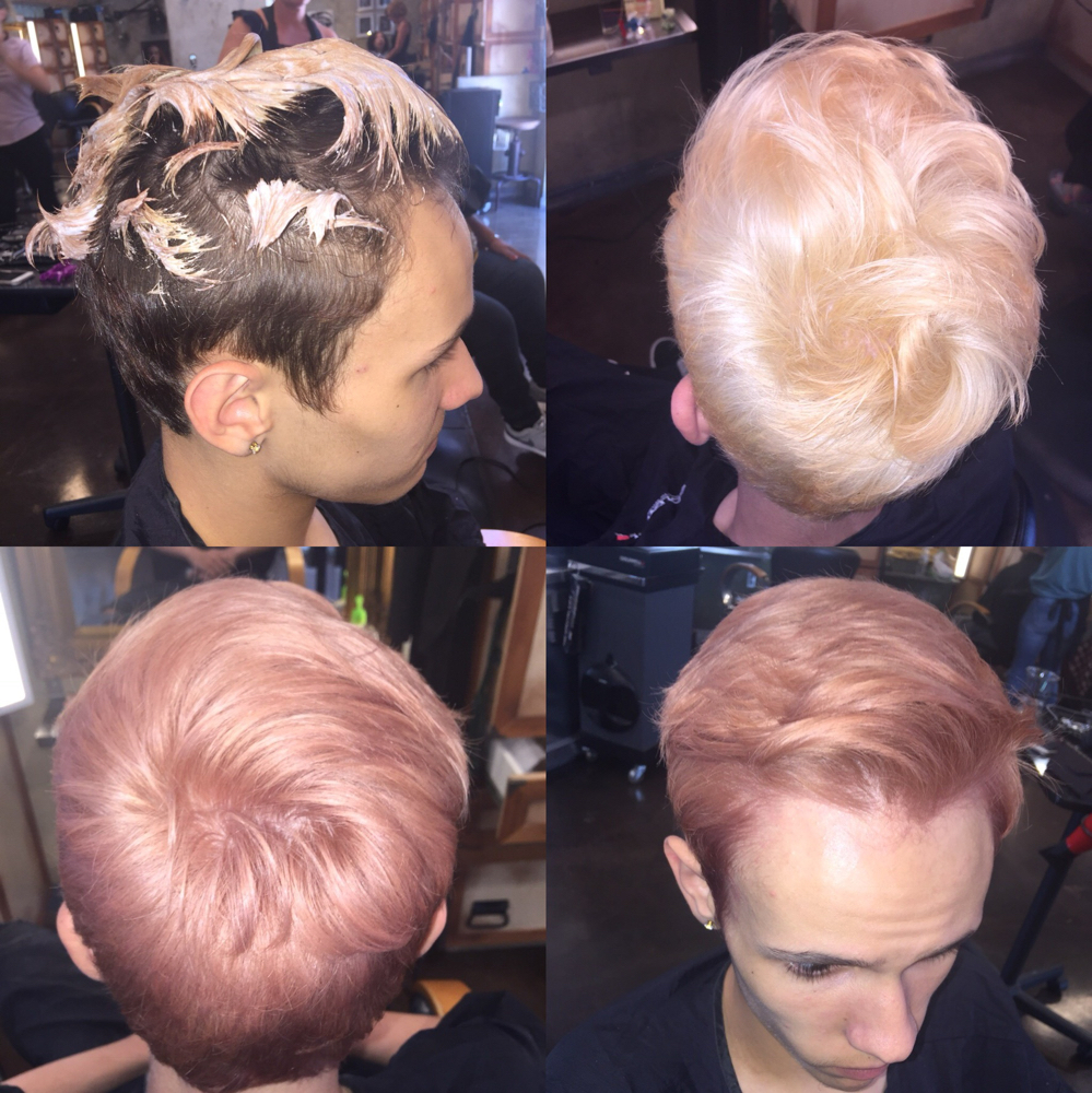 Short Hair Bleach & Tone