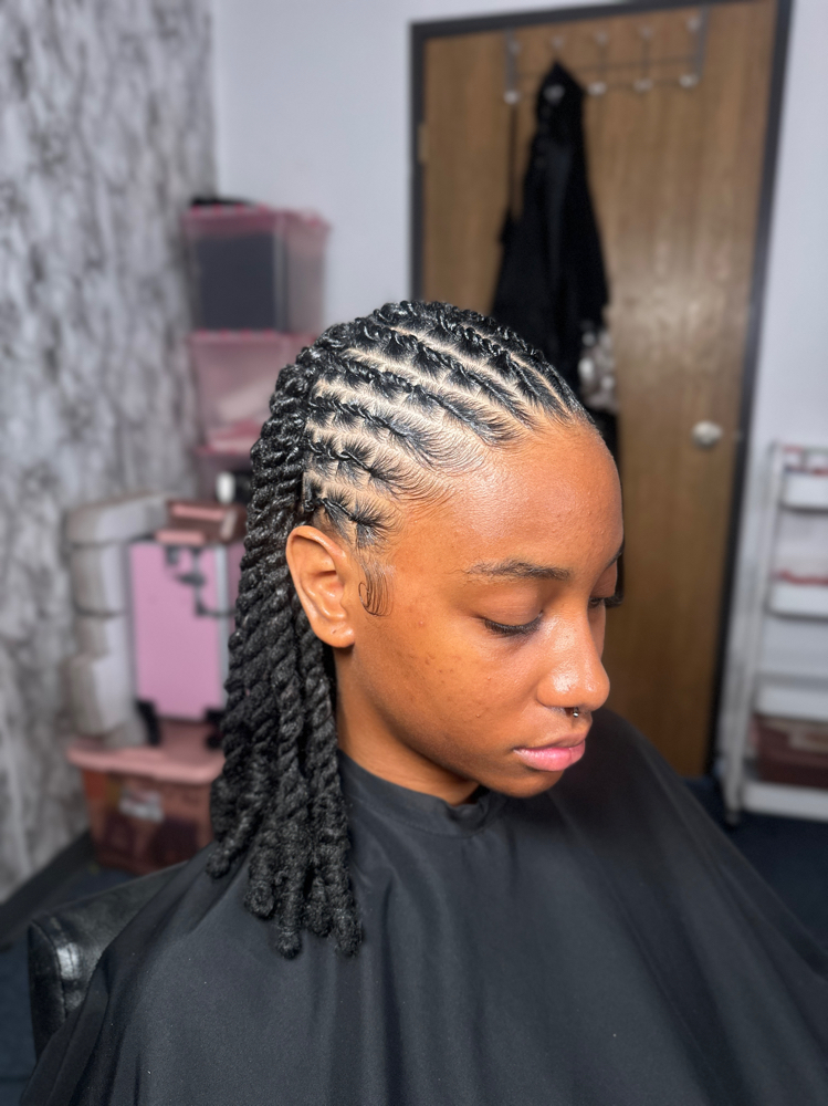 Extended flat twist/two strands