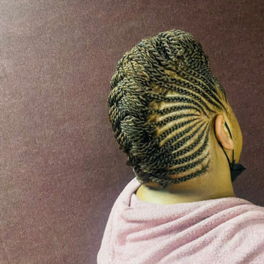 Mohaw Braids at Mame’s  hair braiding in Cordova, TN