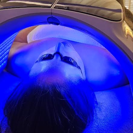 Led face mask therapy at Be Youtiful Aesthetic in Orlando, FL