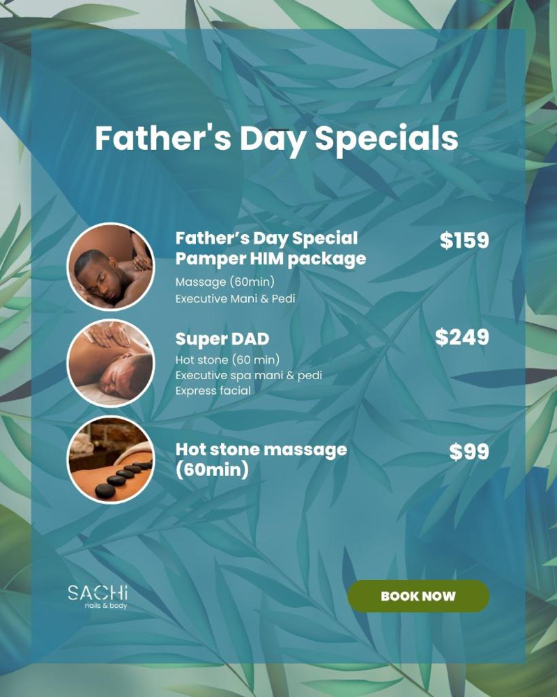 Fathers Day- Super Dad Package at Sachi Nails and Body Spa in Yonkers, NY