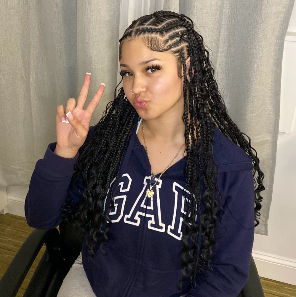 fulani boho knotless braids
