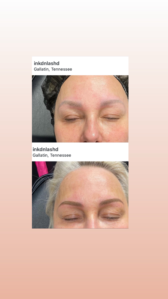 Brow color/shape correction