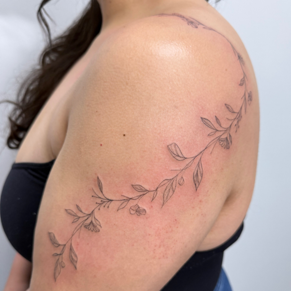 Extra Large Fineline Tattoo at DivineInkArtistry in Fort Worth, TX