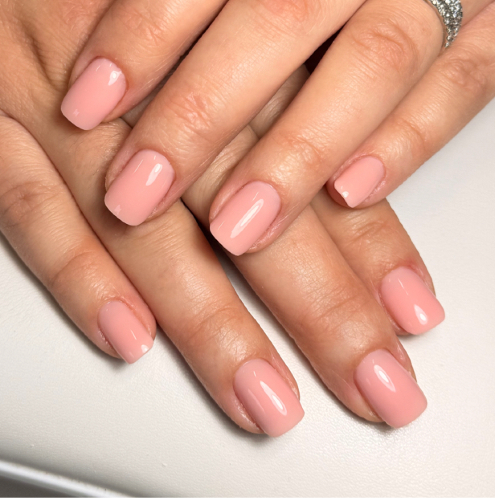 HARD GEL OVERLAY at Nailed by María in Cedar Hill, TX