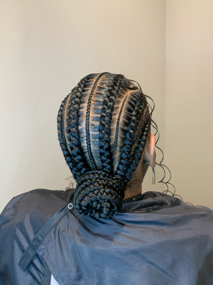 Stitch Braids Into A Bun