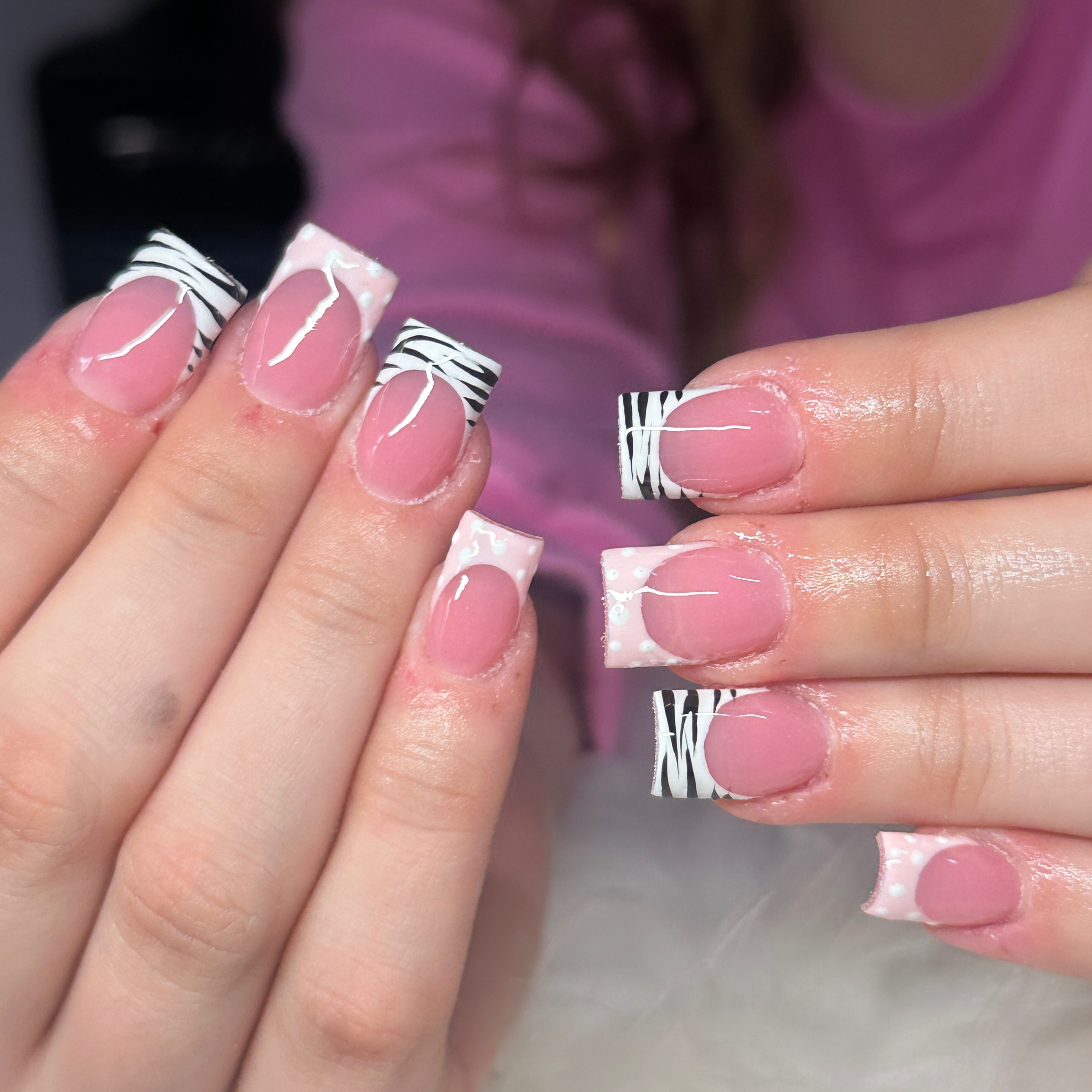 Short Acrylic Full Set at CWC Studio in Myrtle Beach, SC