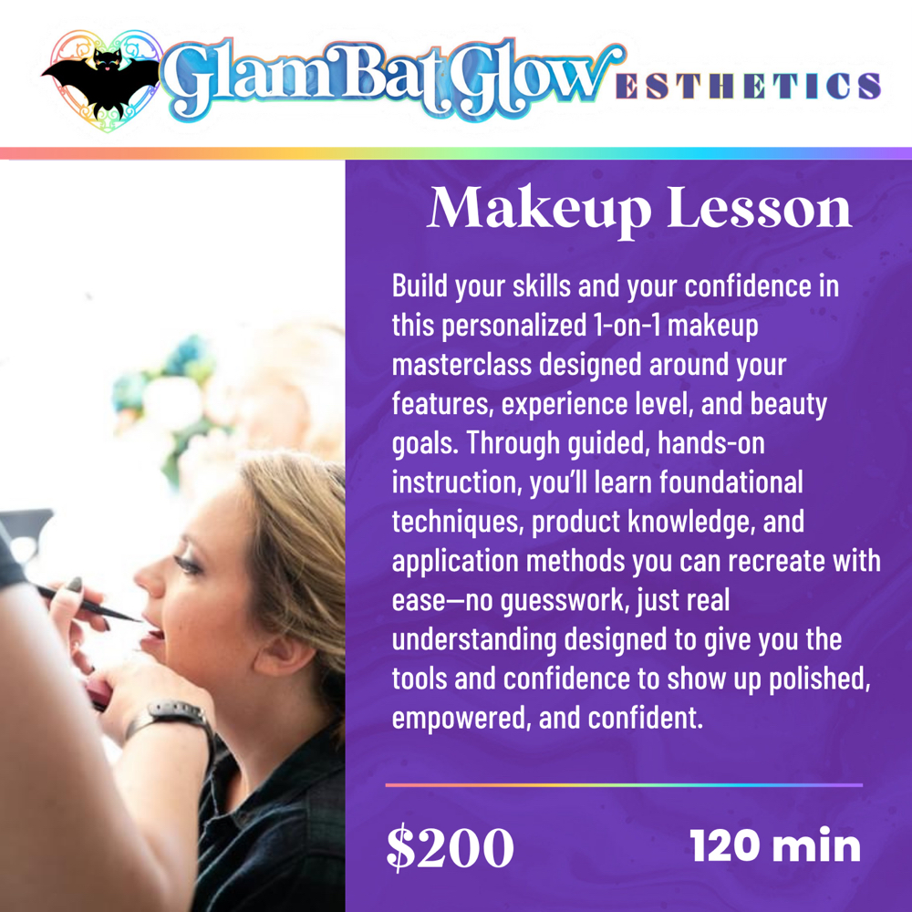 Makeup Lesson at Glambat Glow at Tranquility Massage in Plainfield, IL