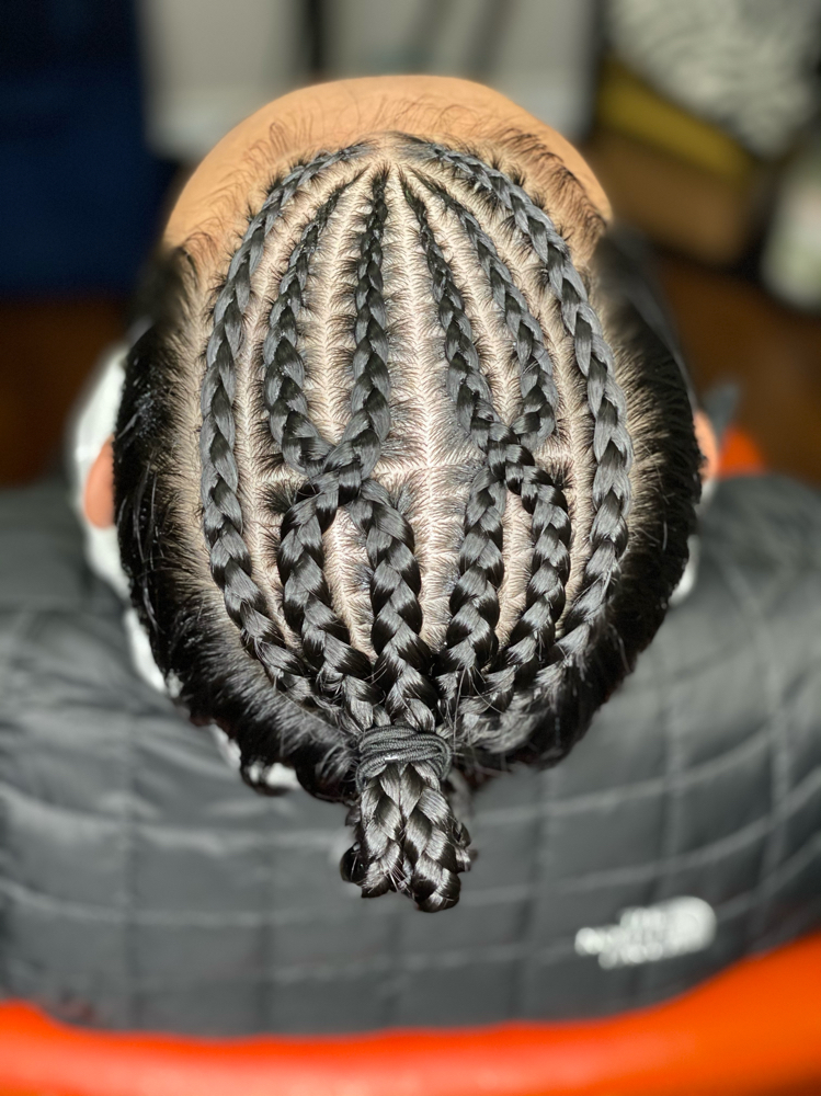 Men's Basic Cornrows With Wash