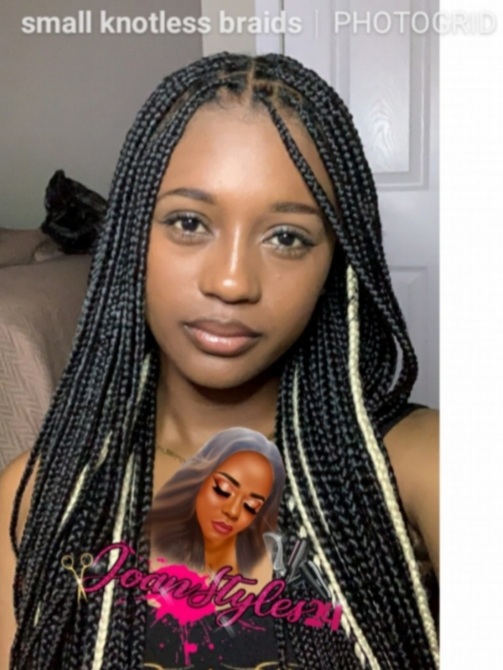 Small Knotless Braids Bra Strap