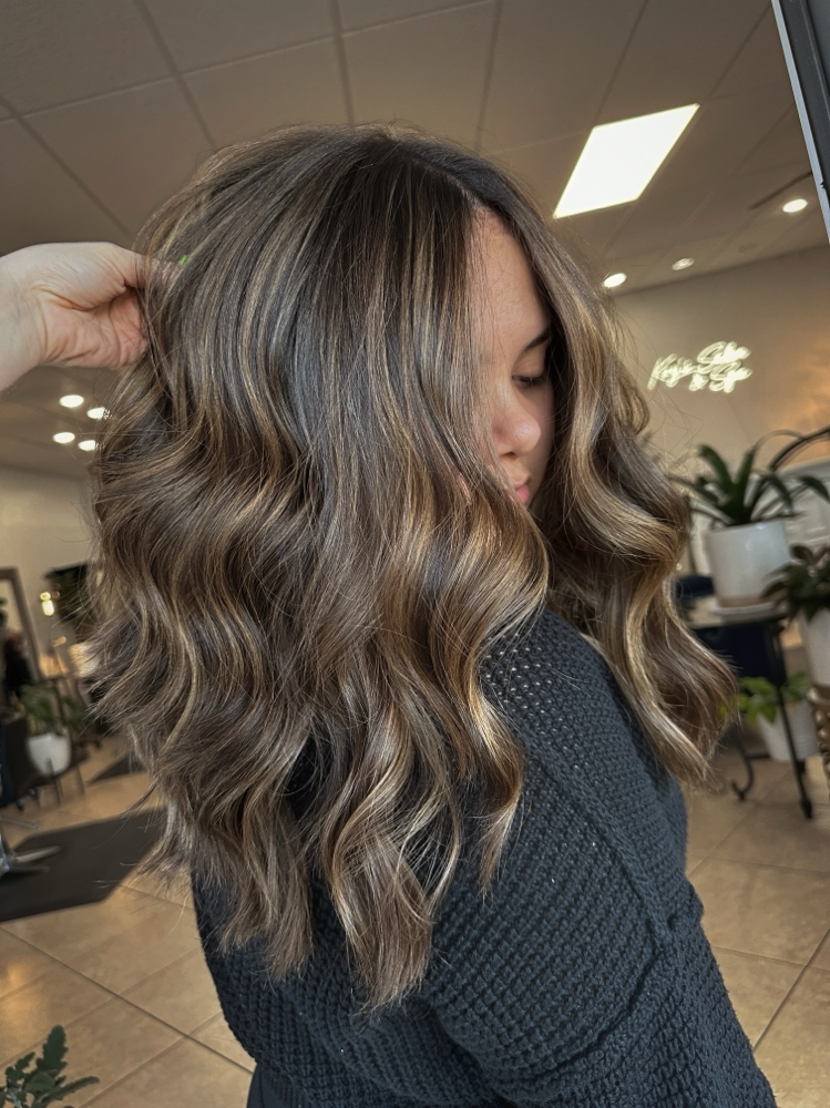 Partial Highlight/balayage at Earth & Fire Hair Studio in San Antonio, TX
