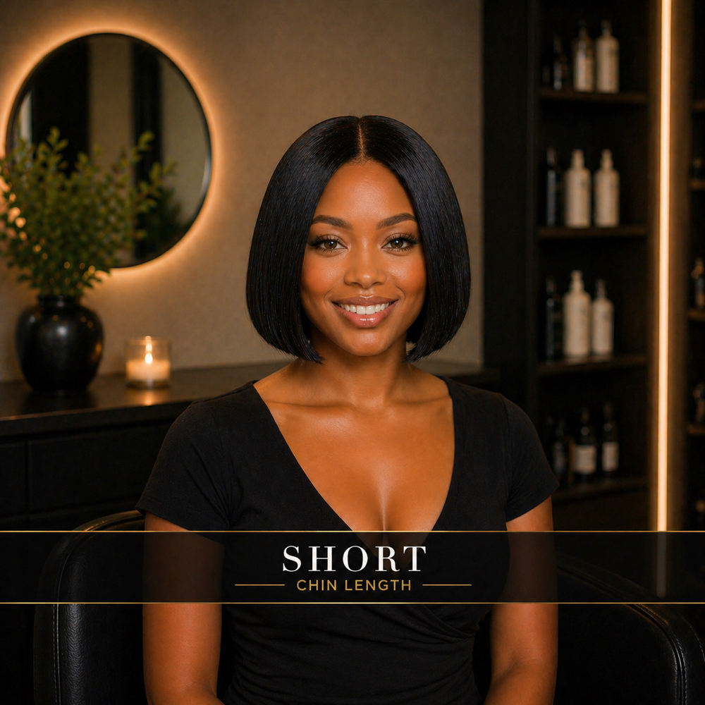 Silk Press – Short Length Hair at ENVY'D in KINGWOOD, TX