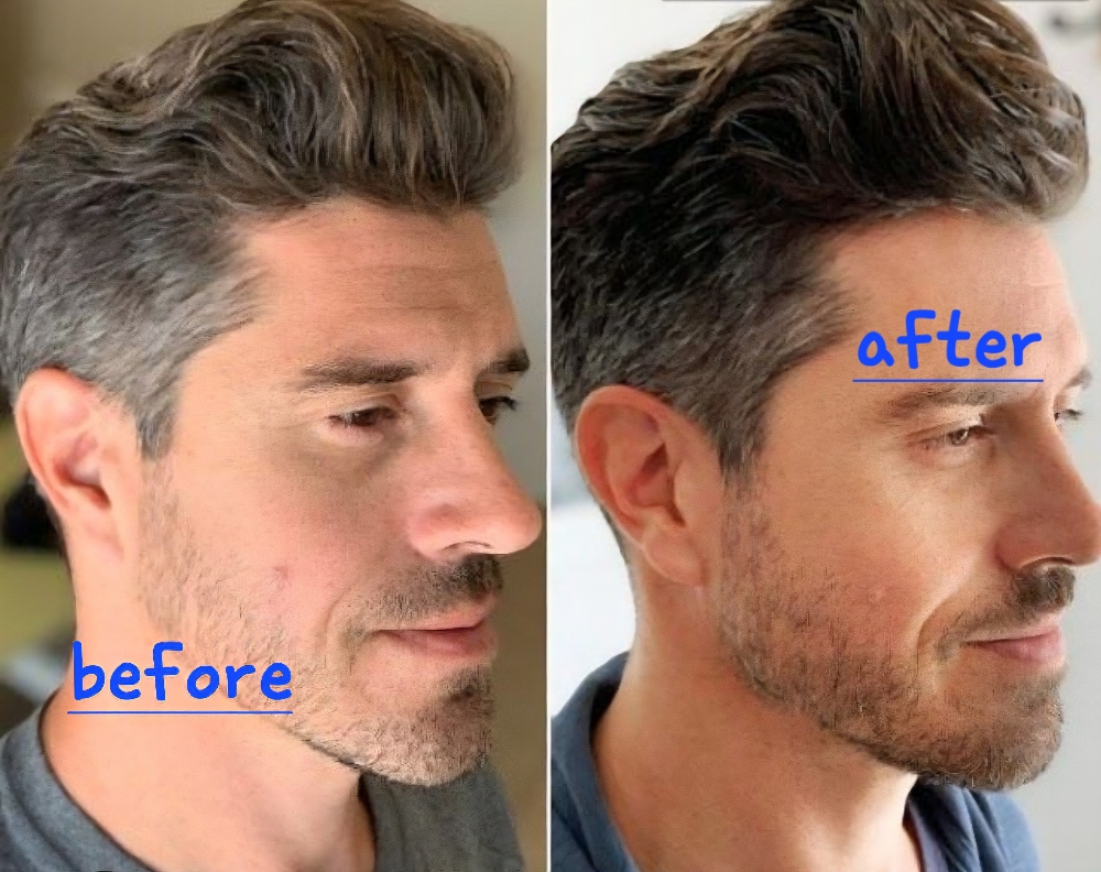 Grey Blending color at Pinpoint Barbershop in Kirkland, WA