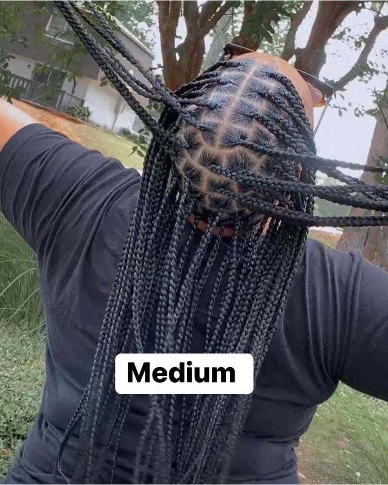 Medium Knotless Box Braids Butt Len