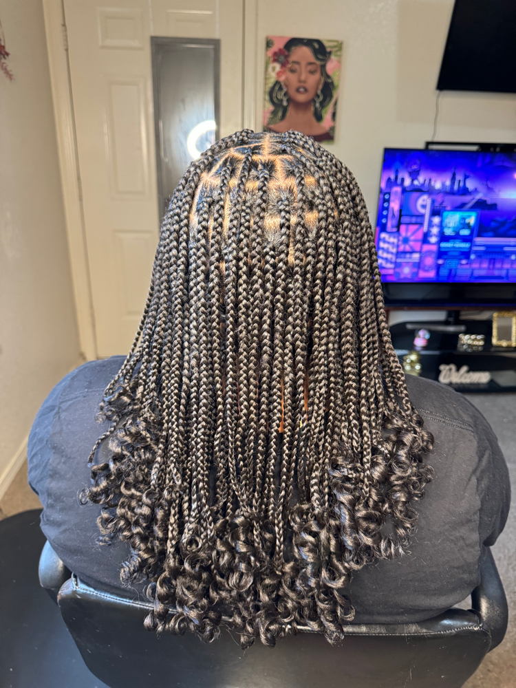 Med Knotless Curled Ends