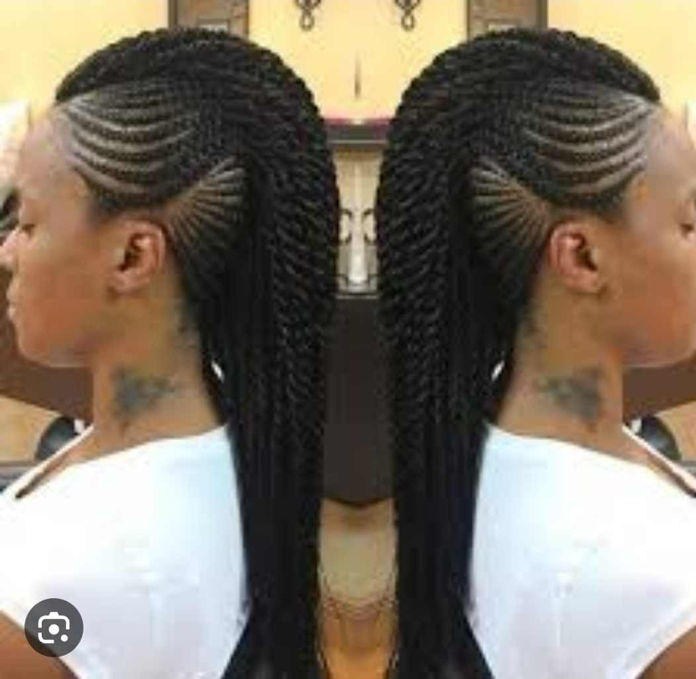 Braided mohawk with crochet