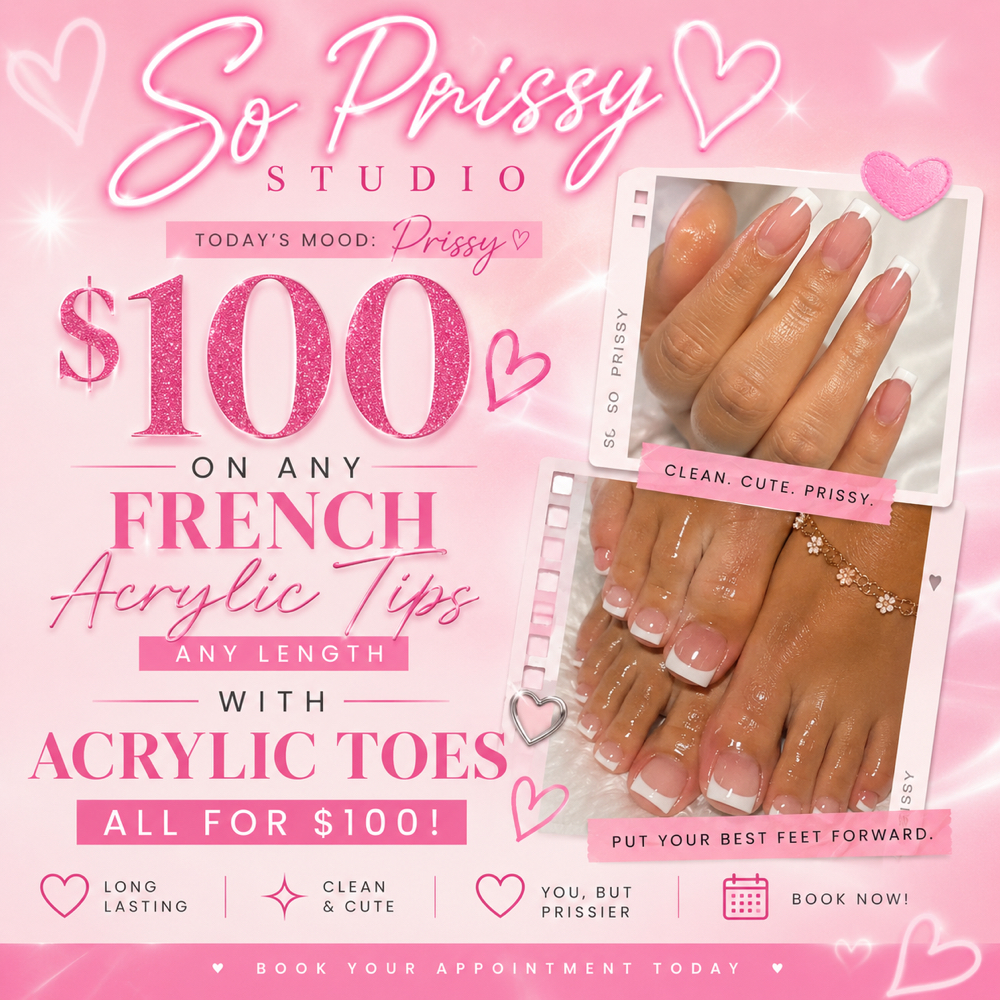 French Acrylic, Nails, And Toes at So prissy studio in Labelle, FL