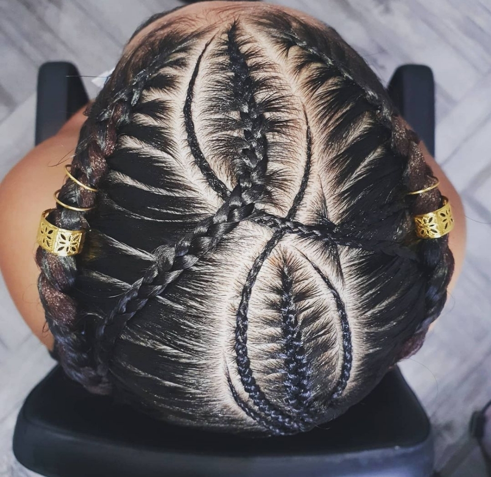 1-5 Braids W/ Design No Extension