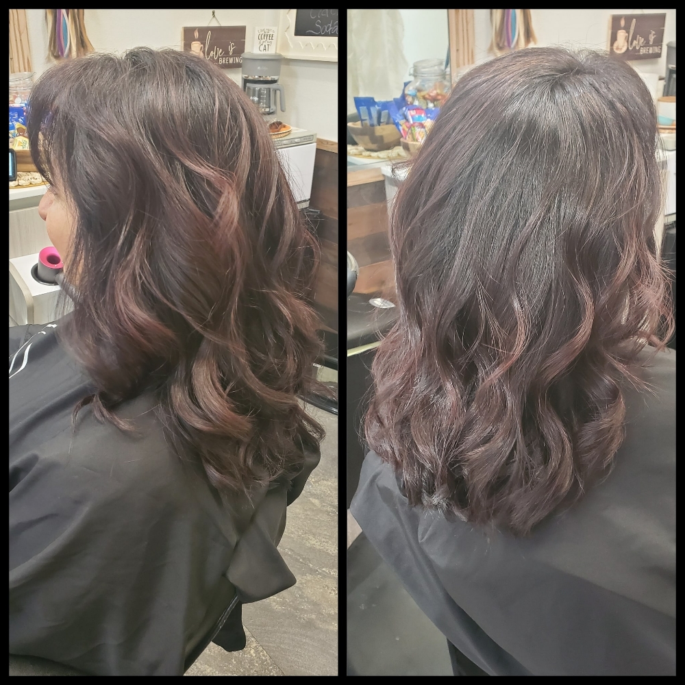 Color Root Re-touch & Haircut