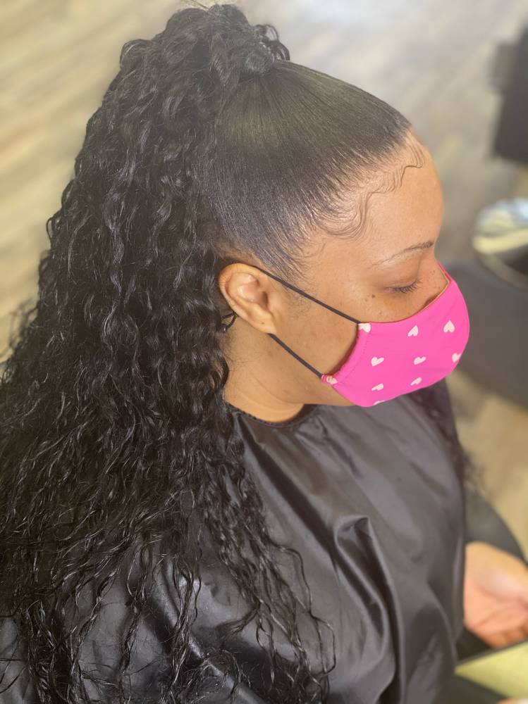 Half Up Half Down Quick Weave